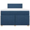 vidaXL Boxspringbett mit Matratze Blau 120x200 cm Stoff