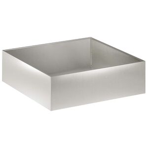 vidaXL Garten-Pflanzgef&auml;&szlig; Silber 80 x 80 x 30 cm Edelstahl