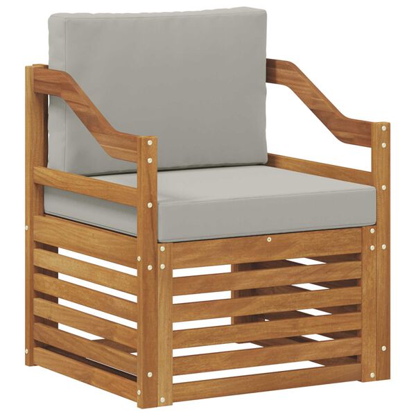 vidaXL Outdoor-Sofagarnitur mit Kissen Natur 67 x 63 x 73 cm