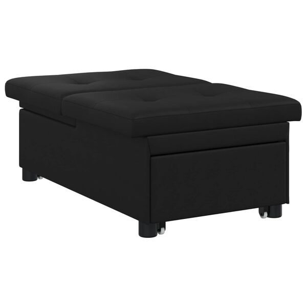 vidaXL Pull-Out Schlafsofa 67cm Schwarz Mikrofaser