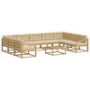 vidaXL Outdoor-Sofagarnitur mit Kissen 10 pcs Wei&szlig; und Beige