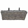 vidaXL H&auml;ngender Blumentopf Korb 2 pcs Grau 48 x 22 x 15 cm