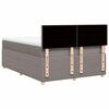 vidaXL Boxspringbett mit Matratze Taupe 140x200 cm Stoff