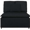 vidaXL Modulares Sofa Mittelmodul mit Kissen Schwarz 100 cm