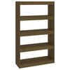 vidaXL B&uuml;cherregal/Raumteiler Honigbraun 80x30x135,5 cm Kiefernholz