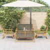 vidaXL Gartenstühle mit Tisch 5 pcs Grau 90 x 45 x 40 cm