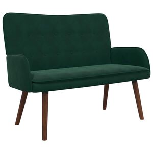 vidaXL 2-Sitzer Sofa Dunkelgr&uuml;n 115 x 61 x 87 cm Samt