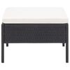 vidaXL 6-tlg. Garten-Lounge-Set mit Auflagen Poly Rattan Schwarz