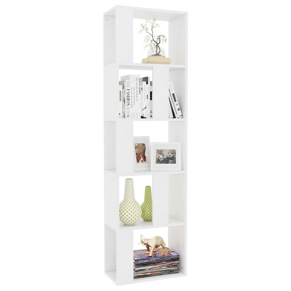 vidaXL B&uuml;cherregal/Raumteiler Wei&szlig; 45x24x159 cm Holzwerkstoff
