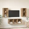 vidaXL TV-Schrankset Wandmontiert 3 pcs Artisan-Eiche Holzwerkstoff