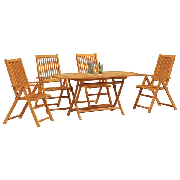 vidaXL Garten Essgruppe 5 pcs Braun Massivholz Akazie