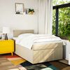vidaXL Boxspringbett mit Matratze Creme 120x200 cm Stoff