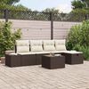 vidaXL Garten-Sofa-Set 6 pcs Braun 55 x 62 x 69 cm Poly Rattan
