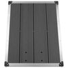 vidaXL Garten-Duschwanne WPC Edelstahl 80 x 62 cm Grau