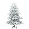 vidaXL K&uuml;nstlicher klappbarer Weihnachtsbaum Wei&szlig; 150 cm PVC und Stahl