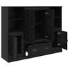 vidaXL Highboard 3 pcs Schwarz Eichen-Optik Holzwerkstoff
