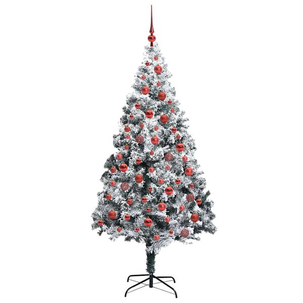 vidaXL K&uuml;nstlicher Weihnachtsbaum mit 300 LEDs mit St&auml;nder Wei&szlig; 180 cm