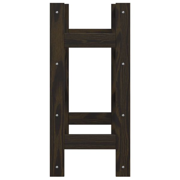 vidaXL Weinregal für 16 Flaschen Schwarz Massivholz Kiefer