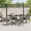 vidaXL Garten Essgruppe 5 pcs Grau Poly-Rattan