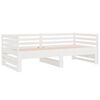 vidaXL Tagesbett Ausziehbar Wei&szlig; 2x(80x200) cm Massivholz Kiefer