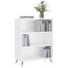 vidaXL B&uuml;cherregal Hochglanz-Wei&szlig; 69,5x32,5x90 cm Holzwerkstoff