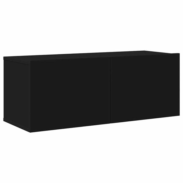 vidaXL 6-tlg. TV-Schrank-Set Schwarz Holzwerkstoff
