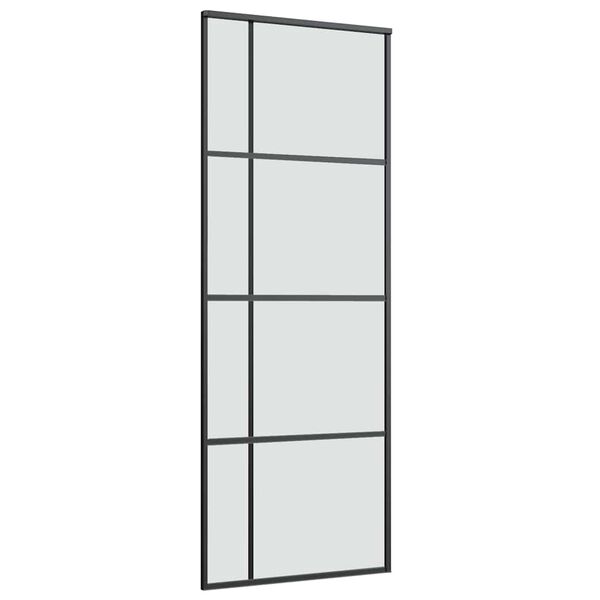 vidaXL Schiebet&uuml;r mit Beschlag 76x205 cm ESG-Glas & Aluminium