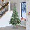 vidaXL K&uuml;nstlicher vorbeleuchteter Weihnachtsbaum Gr&uuml;n 240 cm PVC