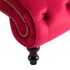 vidaXL Chaiselongue Rot Samt