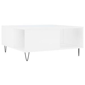 vidaXL Couchtisch Wei&szlig; 80x80x36,5 cm Holzwerkstoff