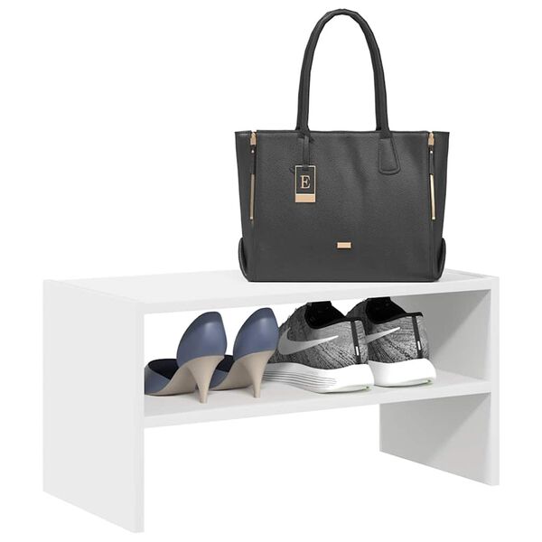 vidaXL Schuhregal Stapelbar Wei&szlig; 60x30x30,5 cm