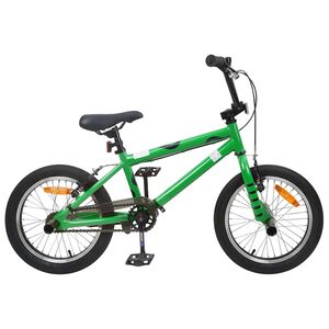 vidaXL BMX Rad 16 Zoll f&uuml;r 5-8 Jahre alt Gr&uuml;n