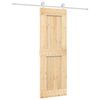 vidaXL Schiebet&uuml;r Nat&uuml;rlich und Wei&szlig; 70 x 210 cm Massivkiefer