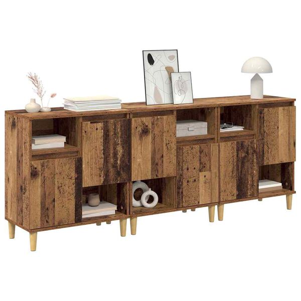 vidaXL Sideboards 3 pcs Altholz 60 x 35 x 70 cm Holzwerkstoff