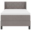 vidaXL Boxspringbett mit Matratze Taupe 200 x 90 cm Polyester