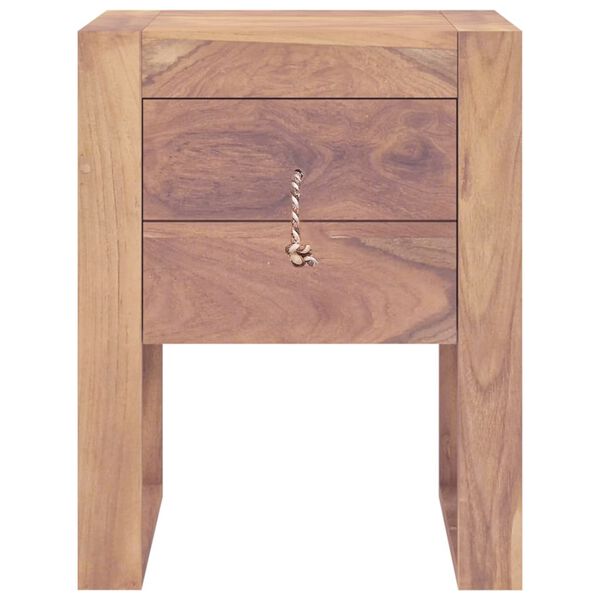vidaXL Nachttisch 40 x 30 x 50 cm Teak Massivholz