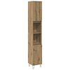 vidaXL Badschrank Artisan-Eiche 30x30x190 cm Holzwerkstoff