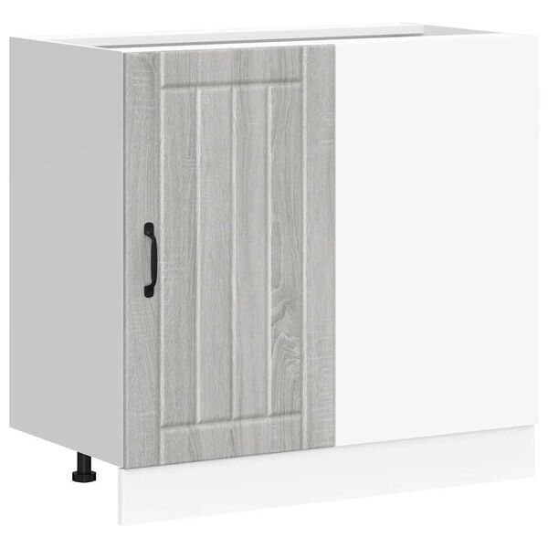 vidaXL K&uuml;chenunterschrank Lucca Grau Sonoma Holzwerkstoff