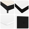 vidaXL Boxspringbett mit Matratze Schwarz 200 x 180 cm Polyester