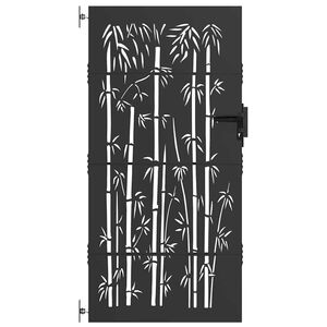 vidaXL Gartentor 85 x 175 cm Pulverbeschichteter Stahl Schwarz
