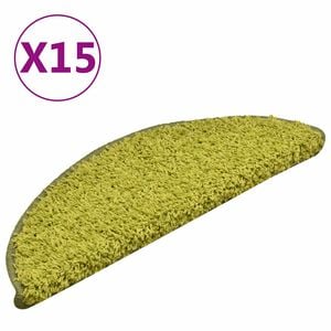 vidaXL Stufenmatten 15 Stk. 56x17x3 cm Gr&uuml;n Halbrund