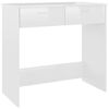 vidaXL Schreibtisch Hochglanz-Wei&szlig; 80x40x75 cm Holzwerkstoff