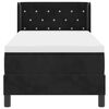 vidaXL Boxspringbett mit Matratze Schwarz 200 x 80 cm Samt