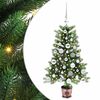 vidaXL Weihnachtsbaum mit 150 LEDs mit Ständer Grün 90 cm PE