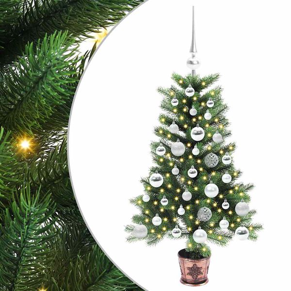 vidaXL Weihnachtsbaum mit 150 LEDs mit Ständer Grün 90 cm PE