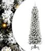 vidaXL K&uuml;nstlicher Weihnachtsbaum mit 300 LEDs mit St&auml;nder Wei&szlig; 240 cm