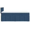 vidaXL Boxspringbett mit Matratze Blau 100x200 cm Stoff