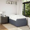vidaXL Boxspringbett mit Matratze Dunkelgrau 90x200 cm Samt