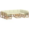 vidaXL Outdoor-Sofagarnitur 10 pcs Wei&szlig; und Creme 59 x 59 x 37 cm