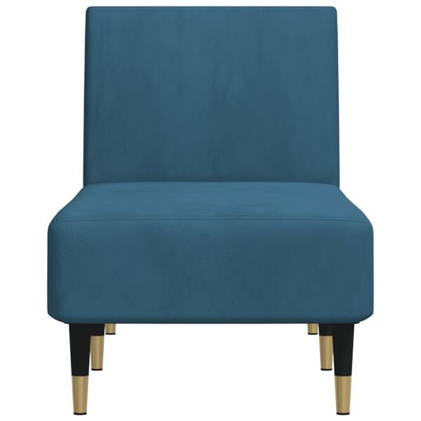 vidaXL Chaiselongue Blau Samt